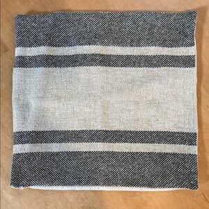 Pottery Barn Black and White Striped Accent Pillow